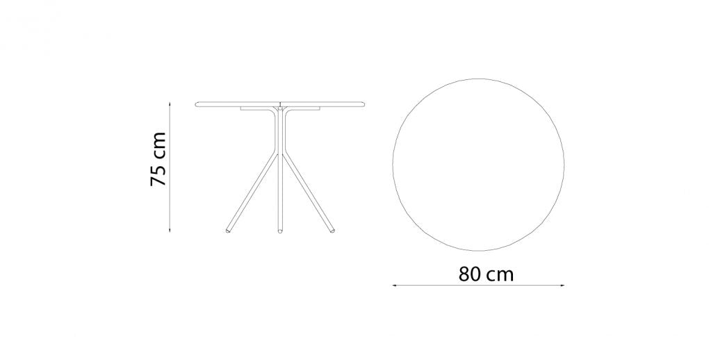 Tavolo Twist Ø 80 cm