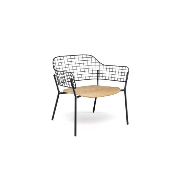 Poltrona Lyze con Seduta in Teak