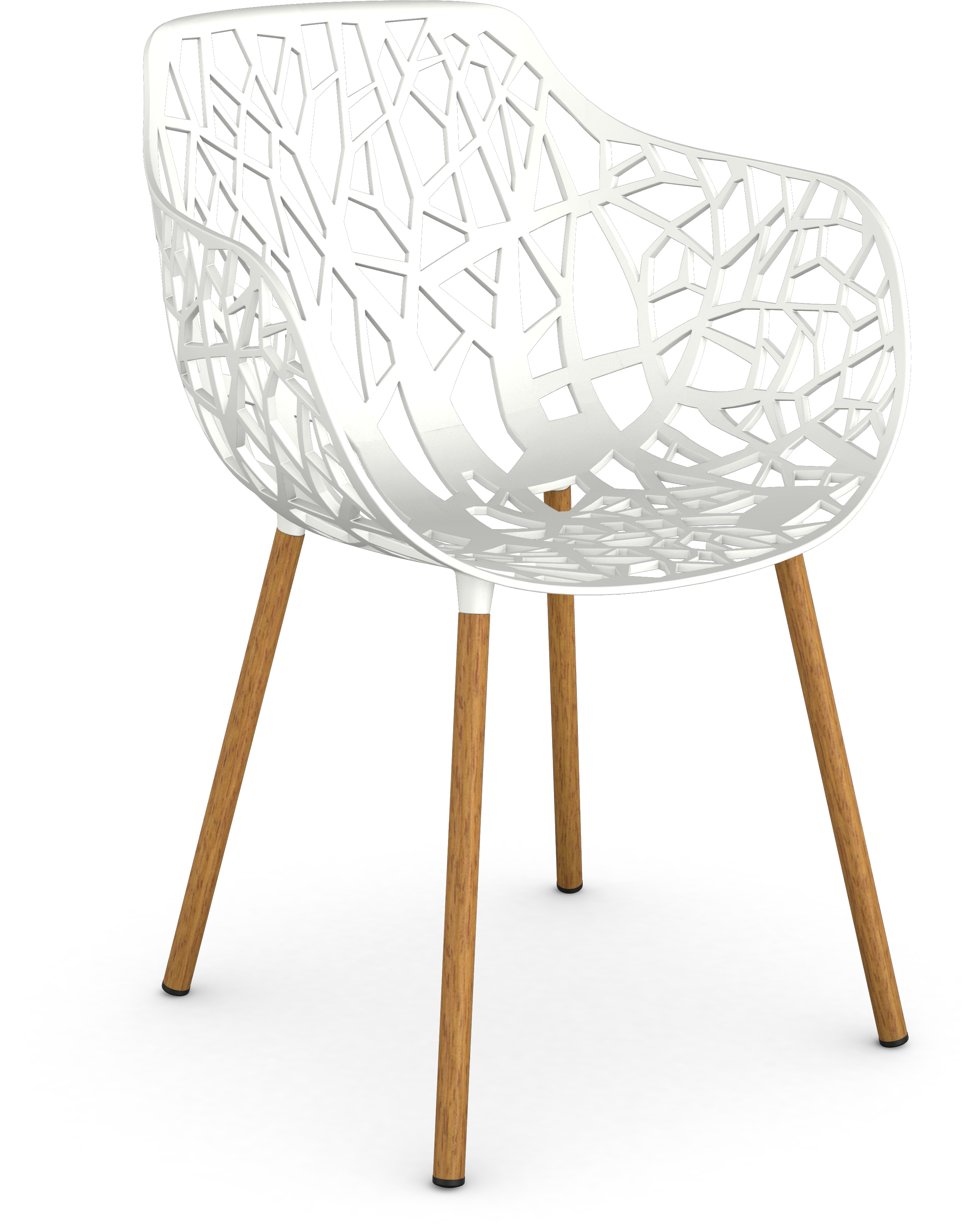 Poltroncina Forest con Gambe Rivestite in Iroko