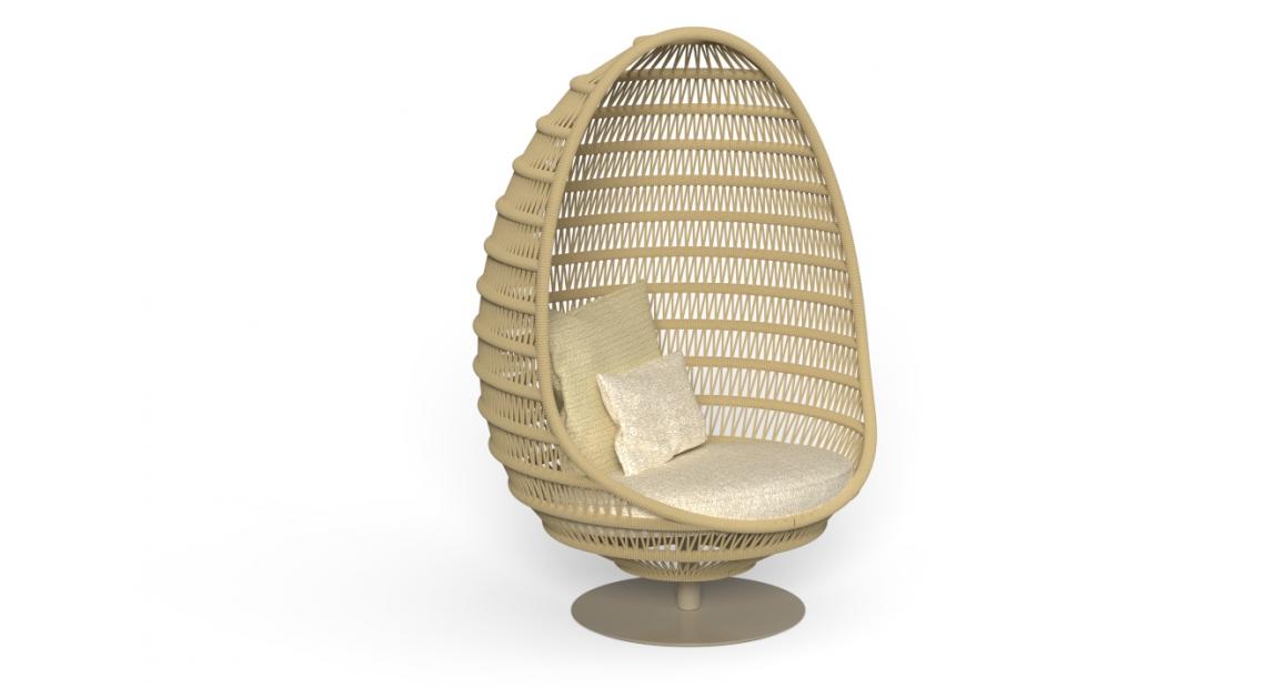 Sedia a Uovo con Base Panama