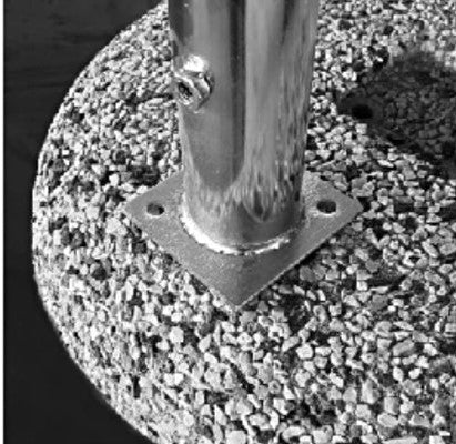 Base Graniglia con Tubo per Ombrellone