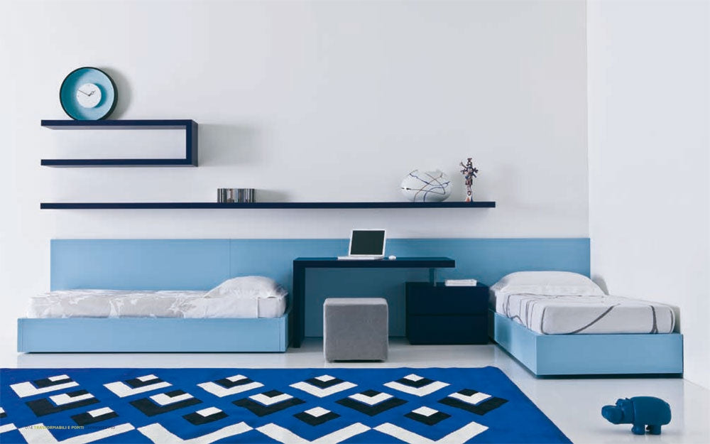 Cameretta Laccato Opaco Azzurro Pianca