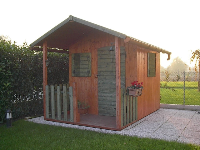 casette ricovero attrezzi con portico