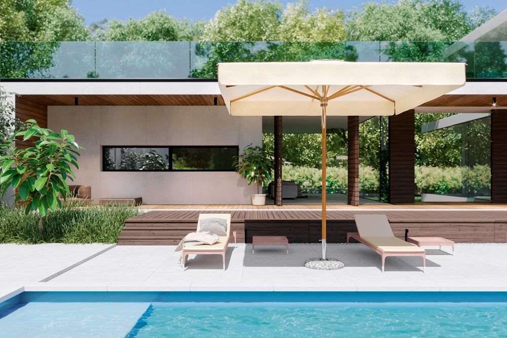 Ombrellone a Palo Centrale Dolomiti Legno