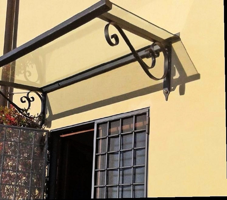 Pensilina in Ferro Classica con Vetro