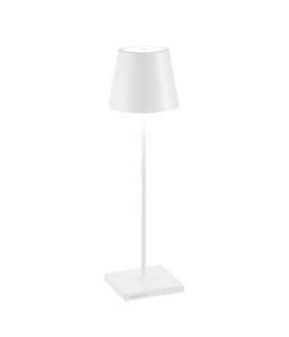 Poldina lampada ricaricabile da tavolo con basetta di ricarica - zafferano  - di design moderno – Tomasi Design