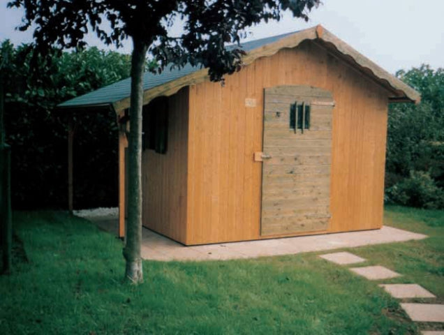 Casette ricovero attrezzi con portico laterale