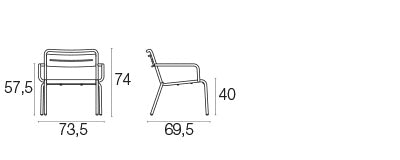 Poltrona Alluminio Star