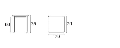 Tavolo Quadrato Star 70x70