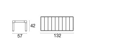 Tavolo Basso Tami 132x57