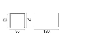Tavolo Rettangolare Nova 120x80