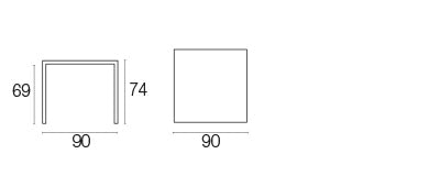 Tavolo Quadrato Nova 90x90