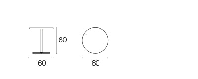 Tavolo Tondo Abbattibile Darwin 2 Posti h60