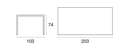 Tavolo Rettangolare Terramare 203x103