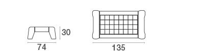 Tavolo Basso Ivy 135x74