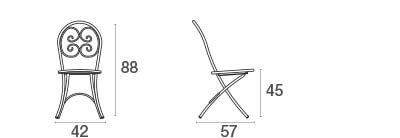 Sedia Pieghevole Pigalle