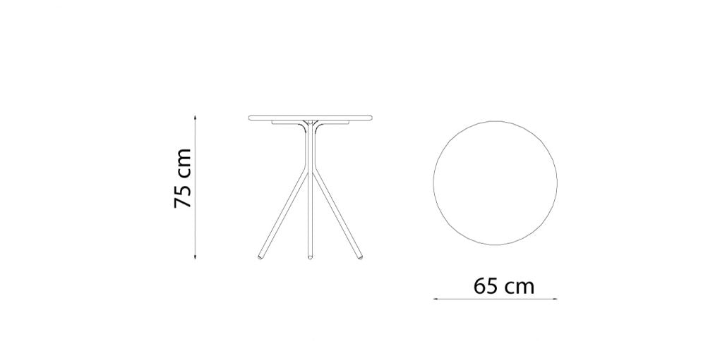 Tavolo Twist Ø 65 cm