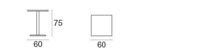 Tavolo Quadrato Round 60x60
