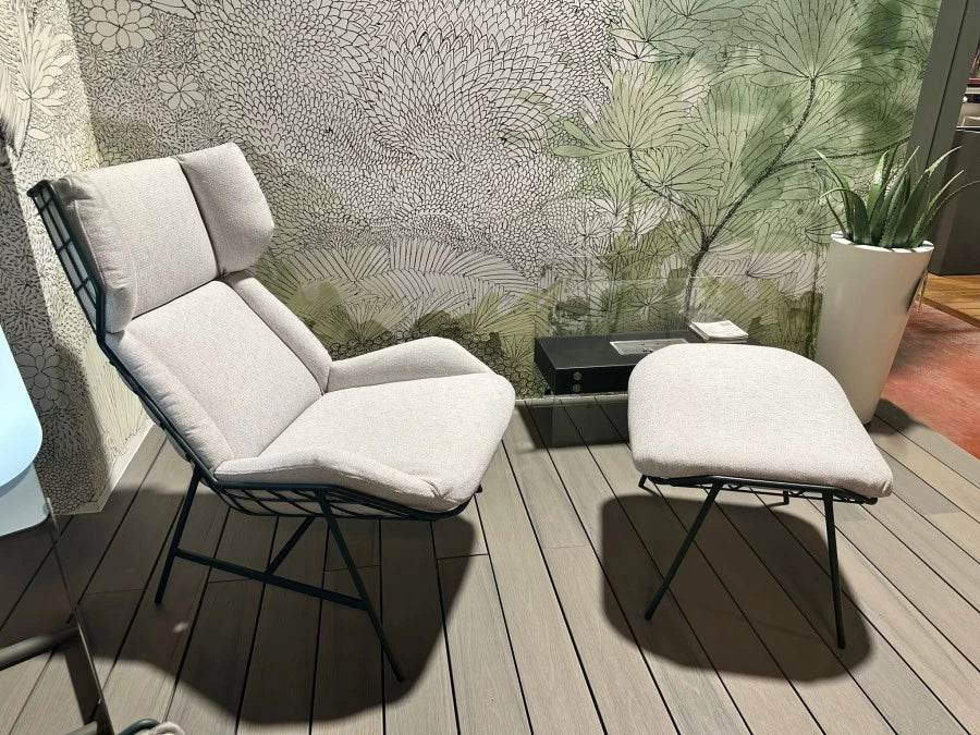 Poltrona da giardino Bergère relax con poggiapiedi Summer Set - Varaschin