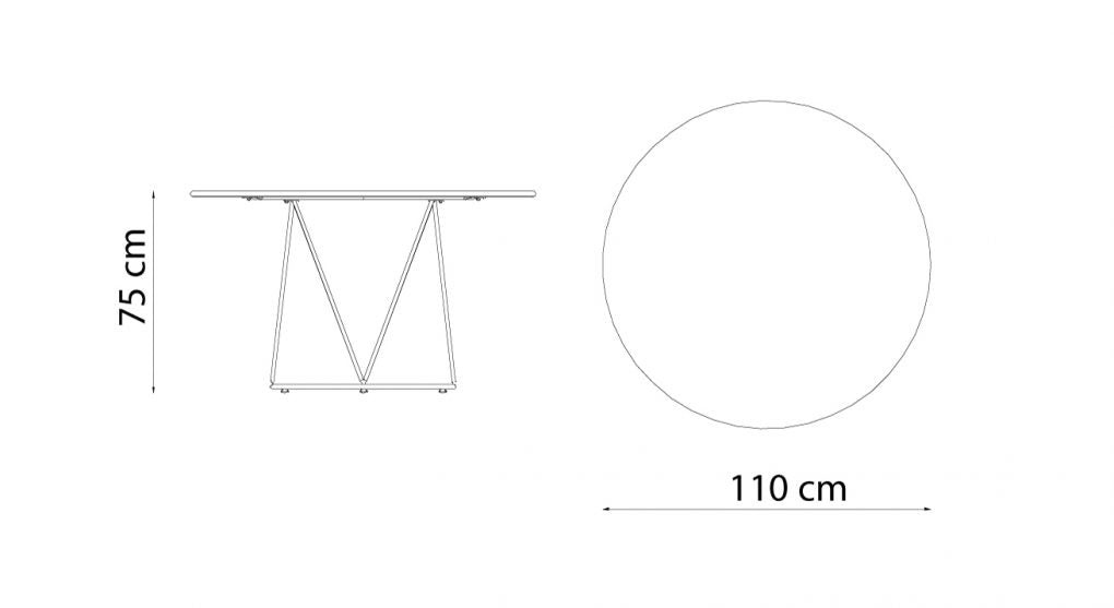 Tavolo smontabile Daisy ø110 cm